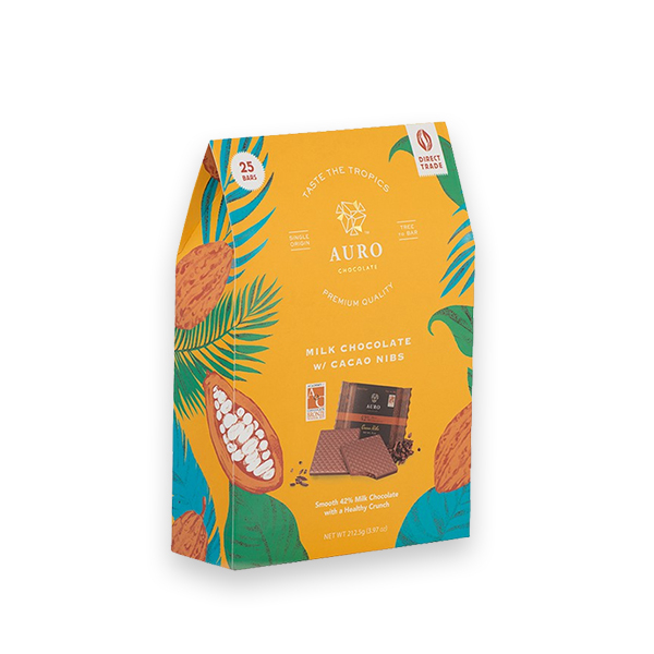 Auro 42% Milk Chocolate with Cacao Nibs