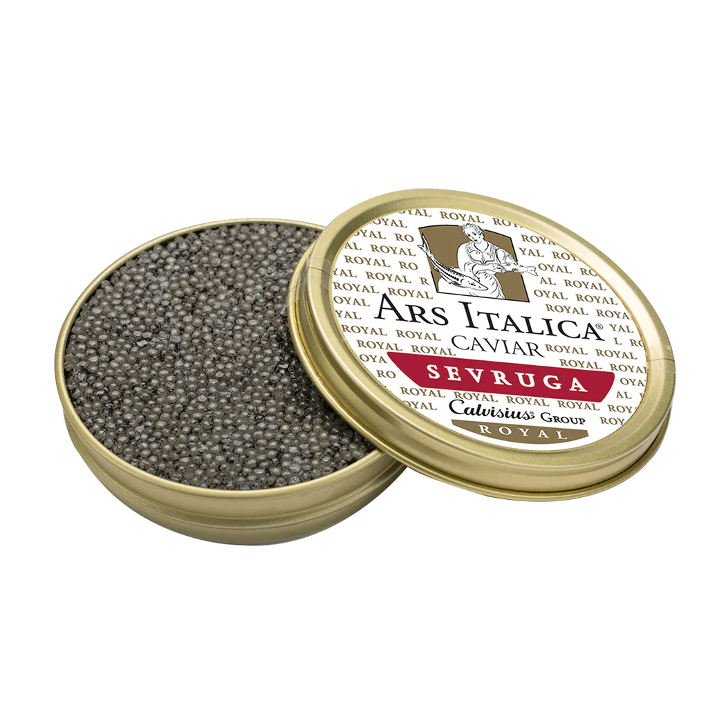 Calvisius Ars Italica Sevruga Royal (Acipenser stellatus star sturgeon) Caviar