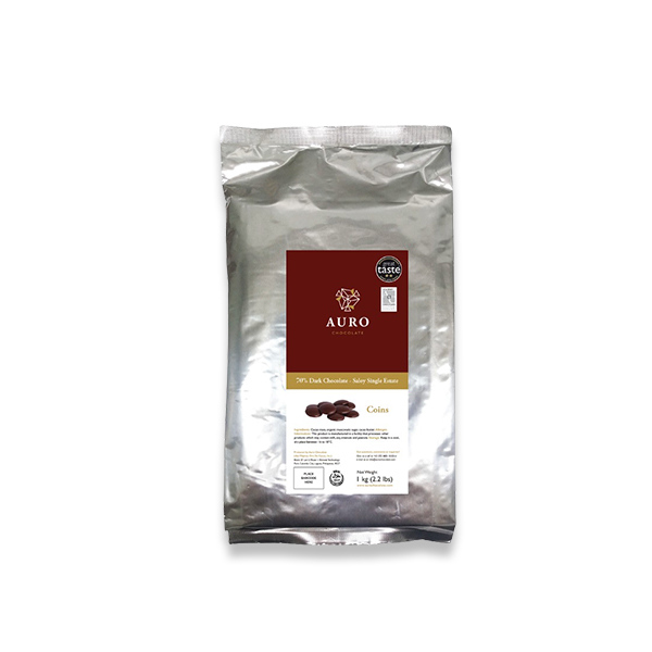 Auro 70% Dark Chocolate Saloy Single Estate Reserve Collection Coins