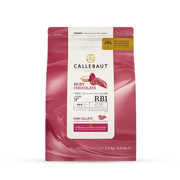Picture 1 - Callebaut RBI Couverture Ruby Milk Chocolate