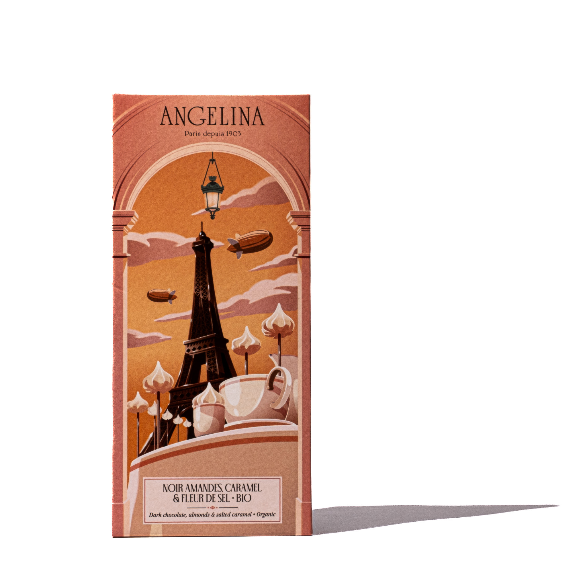 Thumbnail 3 - Angelina Organic Salt Flower & Caramelized Almonds Dark Chocolate 56% Bar
