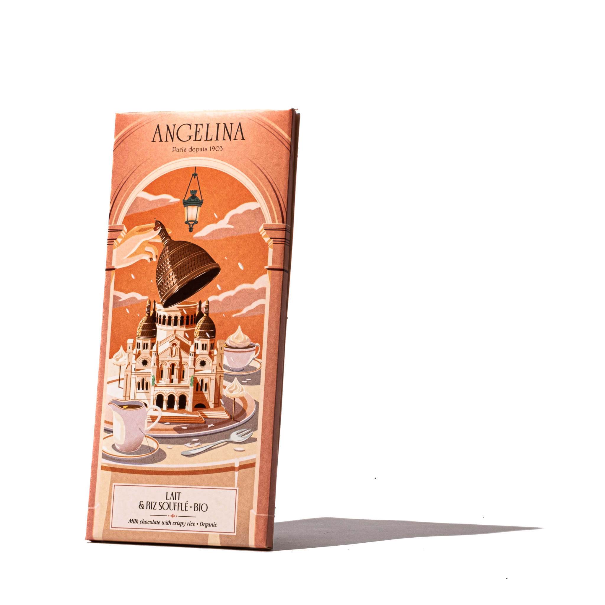 Thumbnail 2 - Angelina Organic Crispy Rice Milk Chocolate Bar