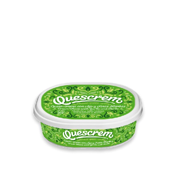 Picture 1 - Quescrem Cream Cheese Garlic and Herbs Tub