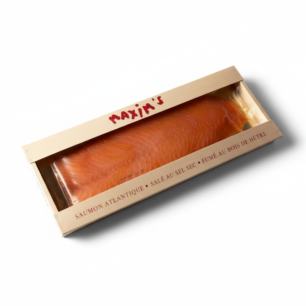 Maxim's Whole Salmon in Wooden Box
