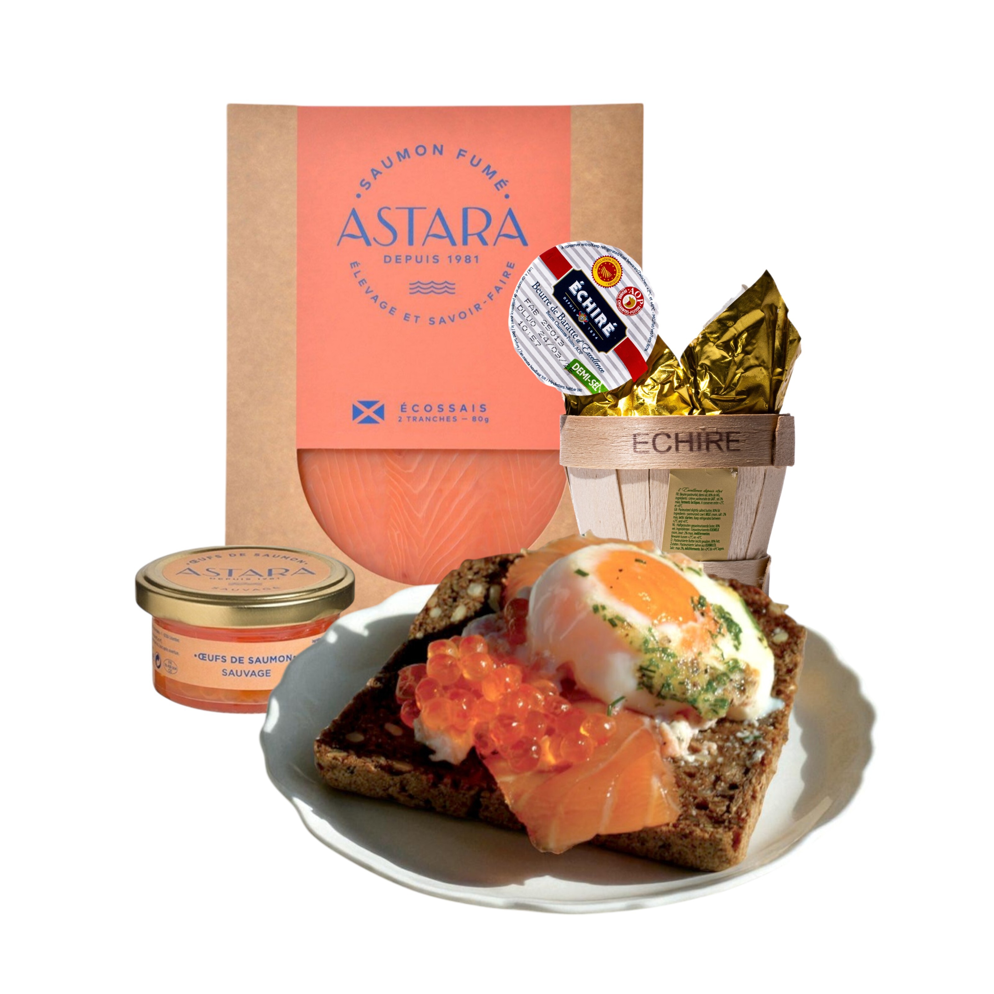 Breakfast Smoked Salmon & Roe Toast Kit