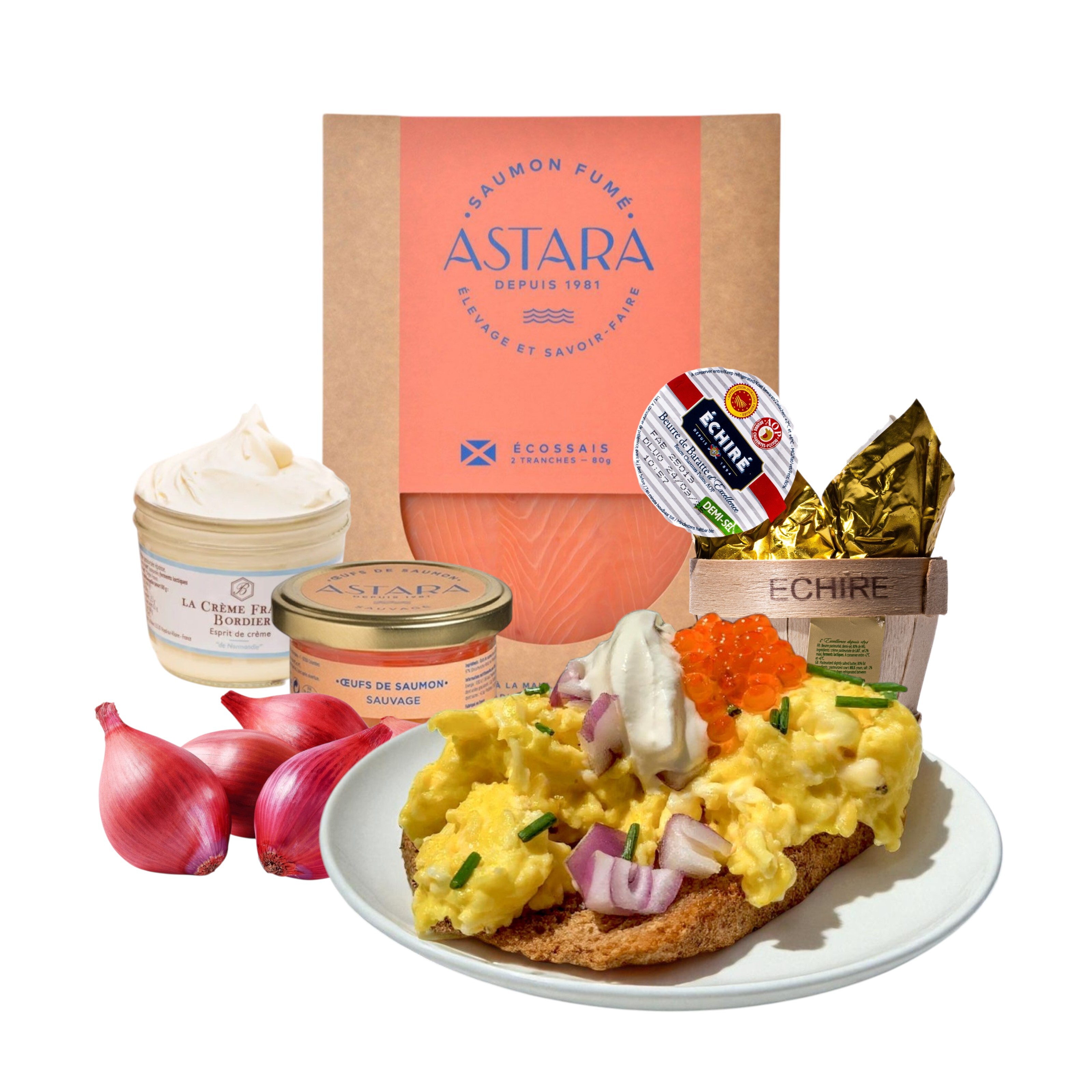 Brunch Scrambled Egg & Salmon Roe Toast Kit