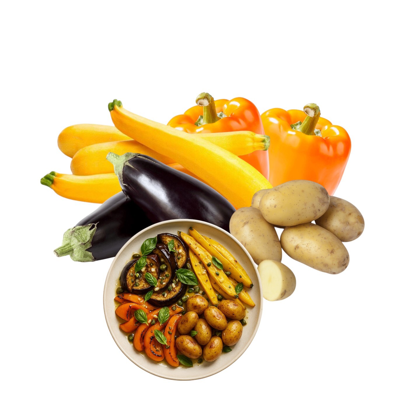 Sunlit Provençal Veggie Tray